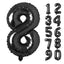 Large Number 0 Balloons, Giant Foil Helium Fillable Baloon 40 Inch Age Birthday Anniversary Party Decoration with Rose Gold (0-9)