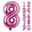 Large Number 0 Balloons, Giant Foil Helium Fillable Baloon 40 Inch Age Birthday Anniversary Party Decoration with Rose Gold (0-9)