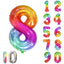 Large Number 0 Balloons, Giant Foil Helium Fillable Baloon 40 Inch Age Birthday Anniversary Party Decoration with Rose Gold (0-9)