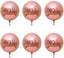 6 Count 18inch Rose Gold Round Sphere Shaped, Rose Gold, Helium Inflable