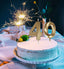 Metallic Number 40 Cake Topper for Birthday, Anniversary