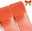 Christmas Burlap Wired Edge Ribbon for Gift Wrapping, Christmas Trees Decorations, Crafts Making, 2 Rolls, 2.5 Inch x 6 Yards, Red