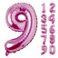 Large Number 0 Balloons, Giant Foil Helium Fillable Baloon 40 Inch Age Birthday Anniversary Party Decoration with Rose Gold (0-9)