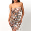 Shinning Stars Silver Sequins Fashion Hipster Fringed Body Chain, Party Outfit for Gilrs, Women