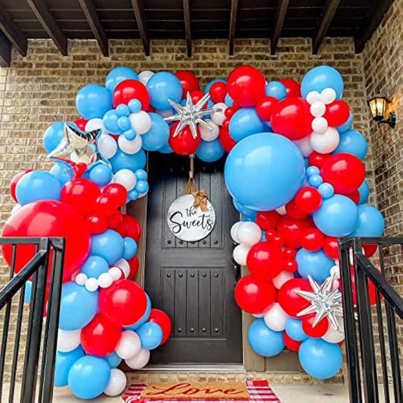 110Pcs Sky Blue Balloon Garland Arch Kit 5/10/12/18 Inch